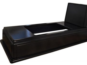 Czarny nagrobek cmentarny